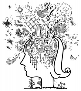 Woman profile: confusion